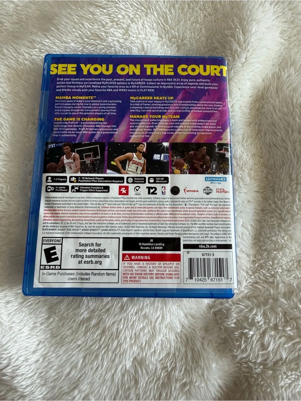Sony PS5 NBA 2K24 Kobe Bryant Edition - Purple & Yellow Cover